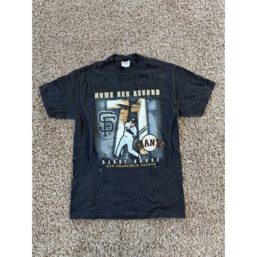 VTG San Francisco Giants Barry Bonds 71 Home Run Record T-Shirt Mens M